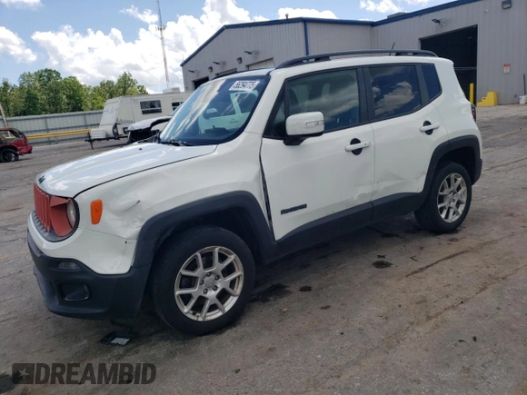 2017 Jeep Renegade Latitude with VIN ZACCJBBB0HPE65744, listed as a Copart auction lot 56294775 with 161,187 mi miles and Salvage title. Bid and sale history available at DreamBid. Image 1.