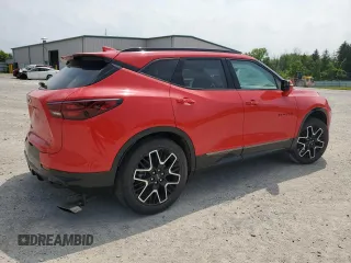 2023 Chevrolet Blazer RS with VIN 3GNKBKRS2PS220172, listed as a Copart auction lot 61058595 with 22,607 mi miles and Salvage title. Bid and sale history available at DreamBid. Image 3.