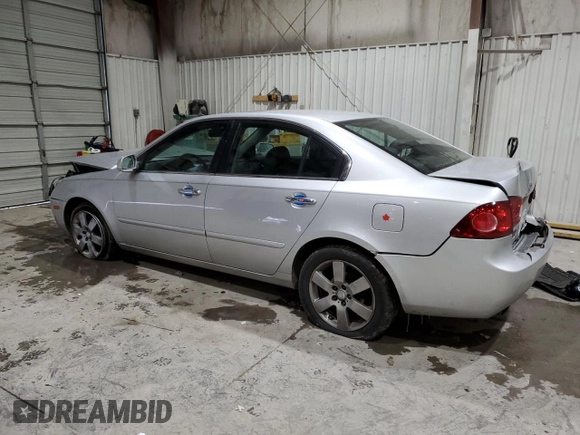 2007 Kia Optima EX with VIN KNAGE124275127221, listed as a Copart auction lot 46538705 with 229,606 mi miles and Salvage Title. Bid and sale history available at carsss.com. Image 2.