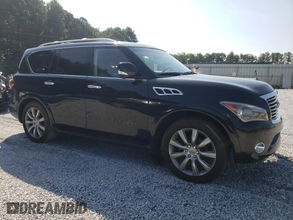 2011 Infiniti QX56 8-passenger with VIN JN8AZ2NC3B9301292, listed as a Copart auction lot 64829454 with 175,001 mi miles and Salvage Title. Bid and sale history available at carsss.com. Image 4.