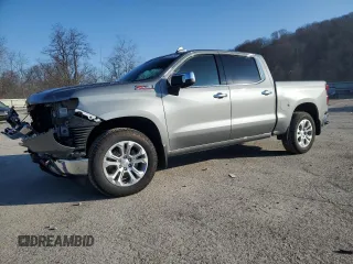 2023 Chevrolet Silverado 1500 LTZ with VIN 1GCUDGE81PZ167101, listed as a Copart auction lot 82321454 with 17,095 mi miles and Salvage Title. Bid and sale history available at carsss.com. Image 1.