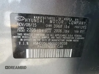 2016 Hyundai Elantra GT with VIN KMHD35LH5GU318038, listed as a Copart auction lot 71094194 with 104,377 mi miles and Salvage Title. Bid and sale history available at carsss.com. Image 13.