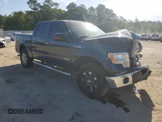 2014 Ford F-150 XL with VIN 1FTFW1ETXEKD01260, listed as a Copart auction lot 55203685 with 153,410 mi miles and Salvage title. Bid and sale history available at DreamBid. Image 4.