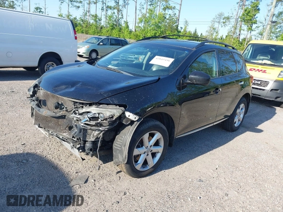 2009 Nissan Murano S with VIN JN8AZ18U59W014272, listed as a IAAI auction lot 42045456 with 153,817 mi miles. Bid and sale history available at carsss.com. Image 2.