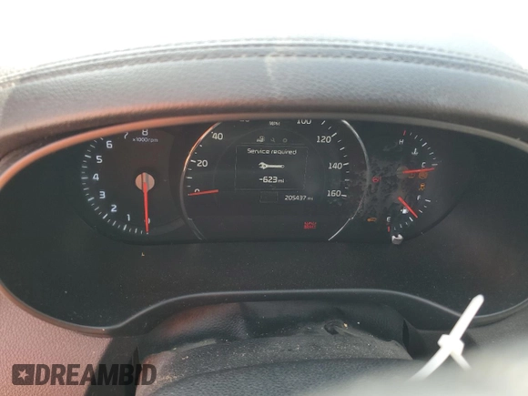 2017 Kia Sorento EX with VIN 5XYPH4A55HG202895, listed as a Copart auction lot 55296035 with 205,437 mi miles and Salvage title. Bid and sale history available at DreamBid. Image 9.