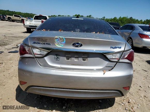 2013 Hyundai Sonata Hybrid Limited with VIN KMHEC4A42DA050464, listed as a Copart auction lot 51777245 with 0 mi miles and Salvage Title. Bid and sale history available at carsss.com. Image 6.