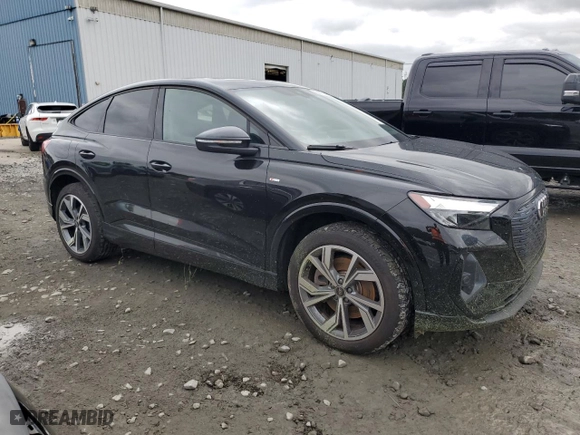 2023 Audi Q4 e-tron Sportback Premium Plus with VIN WA132BFZ6PP033301, listed as a Copart auction lot 68817644 with 14,698 mi miles and Salvage Title. Bid and sale history available at carsss.com. Image 4.