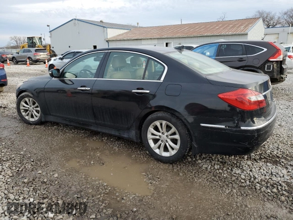 2013 Hyundai Genesis 3.8L with VIN KMHGC4DDXDU216586, listed as a Copart auction lot 46252005 with 166,975 mi miles and Salvage Title. Bid and sale history available at carsss.com. Image 2.