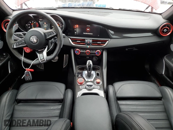 2022 Alfa Romeo Giulia Quadrifoglio with VIN ZARFAMEV2N7660872, listed as a Copart auction lot 56855623 with 14,720 mi miles and . Bid and sale history available at DreamBid. Image 8.