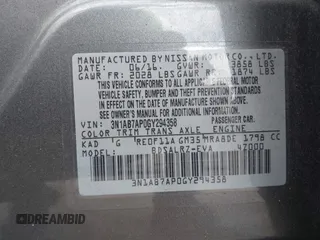 2016 Nissan Sentra SV with VIN 3N1AB7AP0GY294358, listed as a IAAI auction lot 41600211 with 82,798 mi miles and . Bid and sale history available at DreamBid. Image 9.