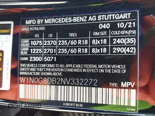 2022 Mercedes-Benz GLC with VIN W1N0G8DB2NV332272, listed as a IAAI auction lot 41950304 with 28,973 mi miles. Bid and sale history available at carsss.com. Image 9.