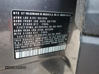 2022 Volkswagen Tiguan S z VIN 3VV1B7AX7NM119771, wystawiony jako Copart lot #53388255 z przebiegiem 50 757 mil mil oraz Szkoda całkowita • Salvage title. Historia ofert i sprzedaży dostępna na DreamBid. Obrazek 15.