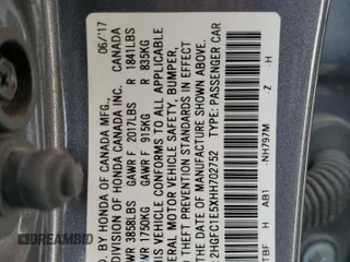 2017 Honda Civic Sedan Si with VIN 2HGFC1E5XHH702752, listed as a Copart auction lot 48820285 with 127,653 mi miles and Salvage Title. Bid and sale history available at carsss.com. Image 14.
