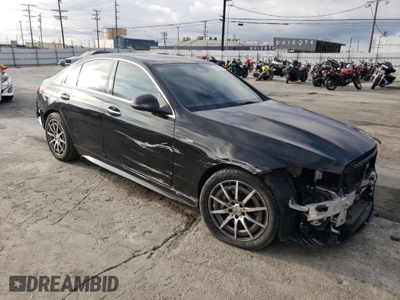 2023 Mercedes-Benz C 43 AMG with VIN W1KAF8HB9PR080028, listed as a Copart auction lot 45000615 with 12,786 mi miles and Salvage Title. Bid and sale history available at DreamBid. Image 4.