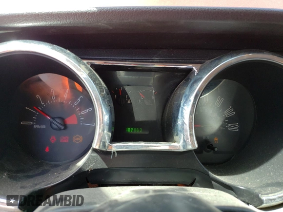 2008 Ford Mustang Deluxe with VIN 1ZVHT80N485171107, listed as a Copart auction lot 53973615 with 182,863 mi miles and Salvage Title. Bid and sale history available at DreamBid. Image 9.