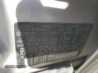 2006 Hyundai Santa Fe GLS with VIN KM8SC13D76U100808, listed as a Copart auction lot 89007045 with 269,068 mi miles and Salvage Title. Bid and sale history available at carsss.com. Image 13.