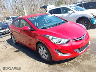 2016 Hyundai Elantra Value Edition with VIN KMHDH4AE2GU477376, listed as a IAAI auction lot 41686995 with 61,165 mi miles. Bid and sale history available at carsss.com. Image 1.