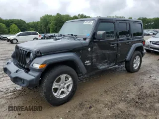 2018 Jeep Wrangler Unlimited Sport S z VIN 1C4HJXDG9JW277387, wystawiony jako Copart lot #58253005 z przebiegiem 73 958 mil mil oraz Szkoda całkowita • Salvage title. Historia ofert i sprzedaży dostępna na DreamBid. Obrazek 1.