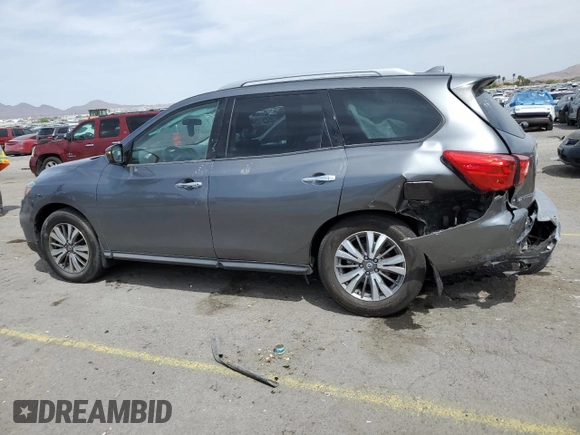 2020 Nissan Pathfinder S z VIN 5N1DR2AN4LC592594, wystawiony jako Copart lot #52460125 z przebiegiem 86 655 mil mil oraz Szkoda całkowita • Salvage title. Historia ofert i sprzedaży dostępna na DreamBid. Obrazek 2.