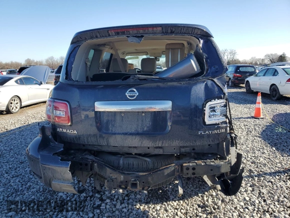 2019 Nissan Armada SV with VIN JN8AY2NC5K9584202, listed as a Copart auction lot 85111424 with Not Provided miles and Salvage Title. Bid and sale history available at carsss.com. Image 6.