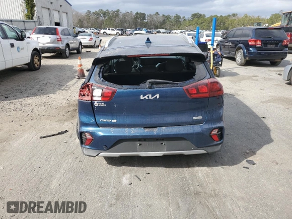 2022 Kia Niro LXS with VIN KNDCB3LCXN5539265, listed as a Copart auction lot 47728085 with 54,827 mi miles and Salvage Title. Bid and sale history available at carsss.com. Image 6.