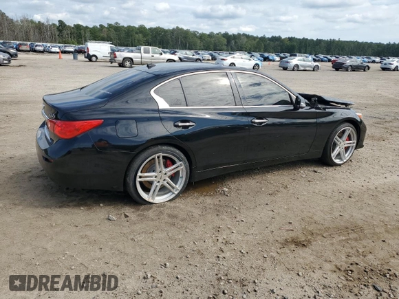 2017 Infiniti Q50 Red Sport 400 with VIN JN1FV7AR4HM871301, listed as a Copart auction lot 70088934 with 11,803 mi miles and Salvage Title. Bid and sale history available at carsss.com. Image 3.