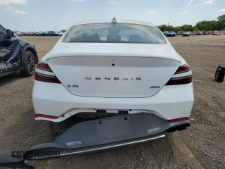 2023 Genesis G70 2.0T with VIN KMTG34TA9PU123771, listed as a Copart auction lot 62946065 with 43,171 mi miles and Salvage title. Bid and sale history available at DreamBid. Image 6.