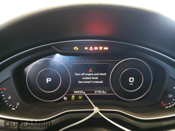 2017 Audi A4 Season of Audi Premium with VIN WAUDNAF40HN044935, listed as a Copart auction lot 49619005 with 99,930 mi miles and Salvage Title. Bid and sale history available at carsss.com. Image 9.