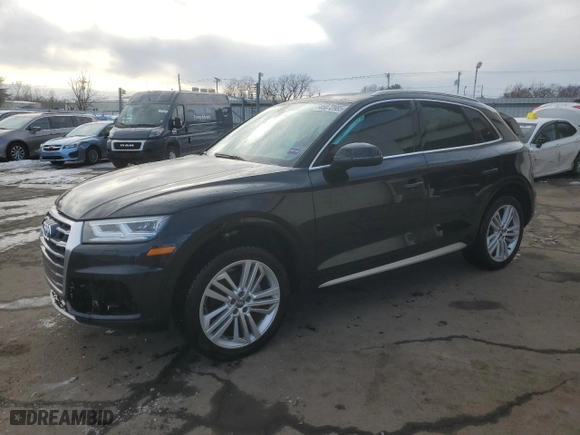 2018 Audi Q5 Premium Plus with VIN WA1BNAFY6J2192957, listed as a Copart auction lot 45872985 with 127,783 mi miles and Salvage Title. Bid and sale history available at carsss.com. Image 1.