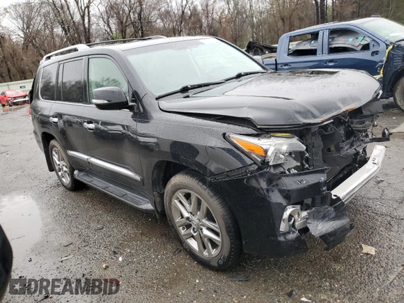 2015 Lexus LX 570 with VIN JTJHY7AX7F4186473, listed as a Copart auction lot 38514814 with 60,837 mi miles and . Bid and sale history available at DreamBid. Image 4.
