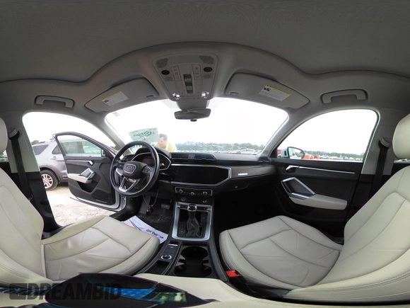 2022 Audi Q3 S line Premium Plus with VIN WA1EECF35N1035137, listed as a IAAI auction lot 42279961 with 43,458 mi miles and . Bid and sale history available at DreamBid. Image 18.