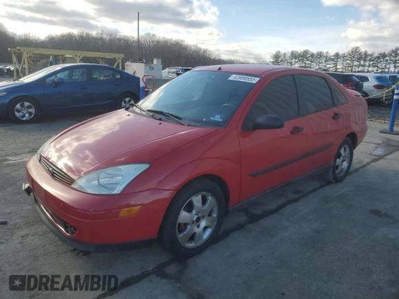 2001 Ford Focus SE with VIN 1FAFP34311W271181, listed as a Copart auction lot 42959555 with 133,642 mi miles and Salvage Title. Bid and sale history available at carsss.com. Image 1.