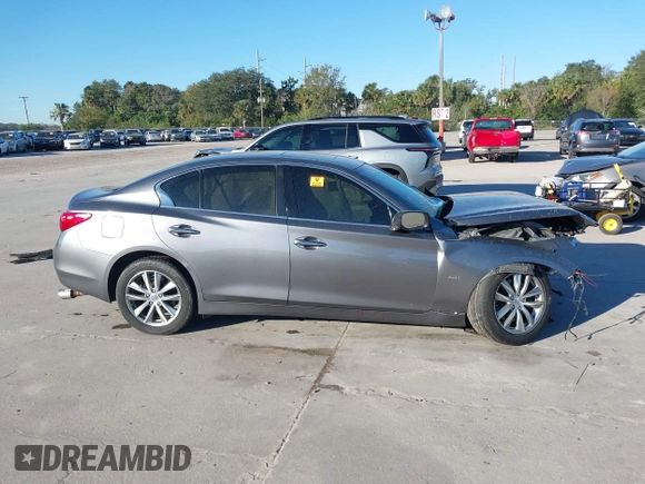 2017 Infiniti Q50 2.0t Premium with VIN JN1CV7AR4HM680223, listed as a IAAI auction lot 41293719 with 78,823 mi miles. Bid and sale history available at carsss.com. Image 14.