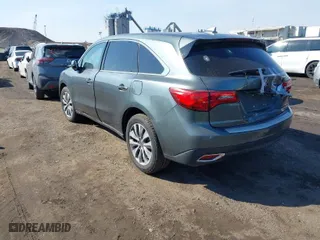 2015 Acura MDX Tech Pkg with VIN 5FRYD4H49FB021668, listed as a IAAI auction lot 41623564 with 87,982 mi miles. Bid and sale history available at carsss.com. Image 3.