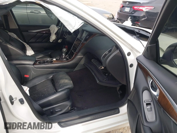 2015 Infiniti Q50 Premium z VIN JN1BV7APXFM352327, wystawiony jako IAAI lot #42367983 z przebiegiem 110 636 mil mil oraz . Historia ofert i sprzedaży dostępna na DreamBid. Obrazek 5.