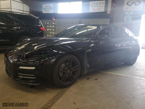 2014 Porsche Panamera with VIN WP0AA2A77EL005310, listed as a Copart auction lot 65953744 with 112,107 mi miles and Salvage Title. Bid and sale history available at carsss.com. Image 1.
