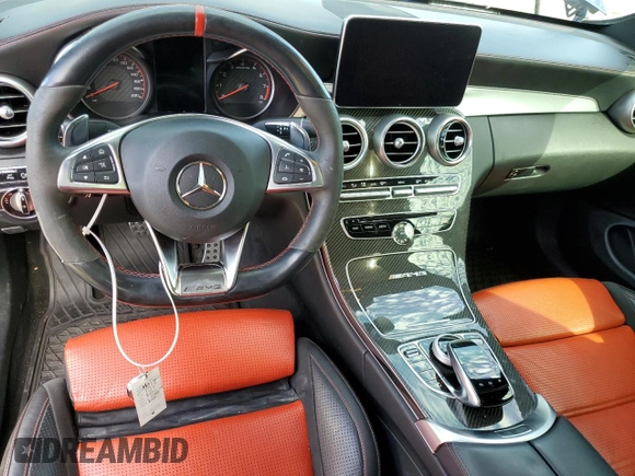 2017 Mercedes-Benz C 63 S AMG with VIN WDDWJ8HB4HF369941, listed as a Copart auction lot 77684344 with 76,231 mi miles and Salvage Title. Bid and sale history available at carsss.com. Image 8.