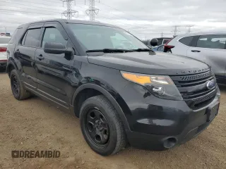 2015 Ford Utility Police Interceptor with VIN 1FM5K8AR7FGB32387, listed as a Copart auction lot 80270504 with 181,723 mi miles and Salvage Title. Bid and sale history available at carsss.com. Image 4.