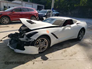 2017 Chevrolet Corvette 1LT with VIN 1G1YA2D72H5124281, listed as a Copart auction lot 68432084 with 0 mi miles and Salvage Title. Bid and sale history available at carsss.com. Image 1.
