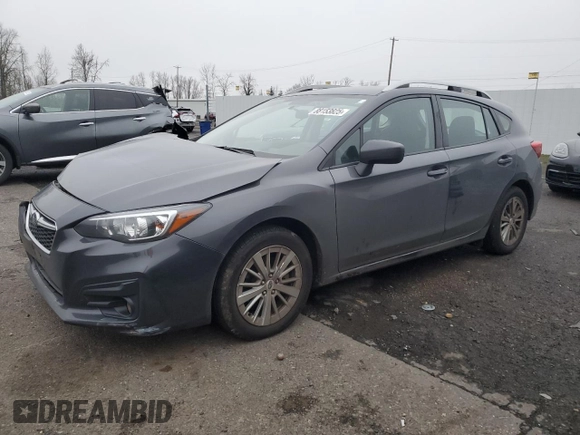 2018 Subaru Impreza Premium with VIN 4S3GTAD6XJ3748930, listed as a Copart auction lot 88153825 with 119,686 mi miles and Salvage title. Bid and sale history available at DreamBid. Image 1.