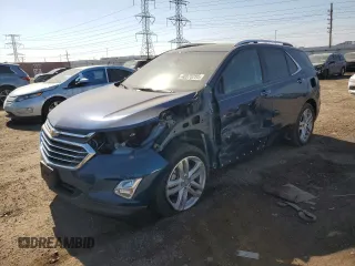 2019 Chevrolet Equinox Premier with VIN 2GNAXYEX6K6248937, listed as a Copart auction lot 48975255 with 52,038 mi miles and Salvage Title. Bid and sale history available at carsss.com. Image 1.