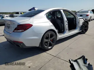 2019 Genesis G70 3.3T Advanced with VIN KMTG34LE2KU014936, listed as a Copart auction lot 74771744 with 29,245 mi miles and Salvage Title. Bid and sale history available at carsss.com. Image 3.