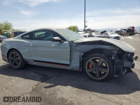 2021 Ford Mustang Mach 1 with VIN 1FA6P8R07M5550673, listed as a Copart auction lot 53577895 with 44,158 mi miles and Salvage title. Bid and sale history available at DreamBid. Image 4.