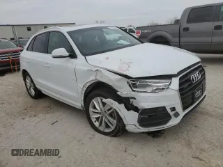 2017 Audi Q3 Premium Plus with VIN WA1JCCFSXHR008243, listed as a Copart auction lot 50393045 with 52,406 mi miles and Salvage title. Bid and sale history available at DreamBid. Image 4.