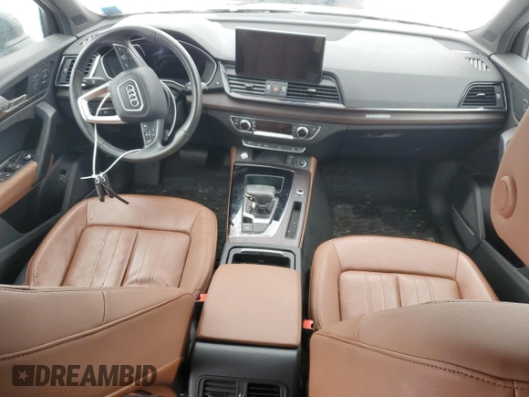 2022 Audi Q5 S line Premium Plus with VIN WA1EAAFY1N2090352, listed as a Copart auction lot 44381355 with 0 mi miles and Salvage Title. Bid and sale history available at carsss.com. Image 8.