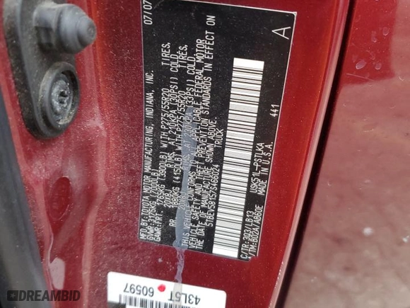 2007 Toyota Tundra LTD with VIN 5TBEV58157S466024, listed as a Copart auction lot 77124354 with 196,129 mi miles and Salvage Title. Bid and sale history available at carsss.com. Image 14.