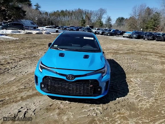 2024 Toyota GR Corolla Core with VIN JTNABAAE1RA015138, listed as a Copart auction lot 47418015 with 7,353 mi miles and Salvage Title. Bid and sale history available at carsss.com. Image 10.