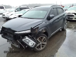 2020 Hyundai Kona Ultimate with VIN KM8K53A52LU476930, listed as a IAAI auction lot 38355576 with 39,450 mi miles. Bid and sale history available at carsss.com. Image 2.