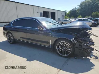 2020 BMW 7 Series 750i xDrive with VIN WBA7U2C01LGJ59354, listed as a Copart auction lot 58669874 with 0 mi miles and Salvage Title. Bid and sale history available at carsss.com. Image 4.
