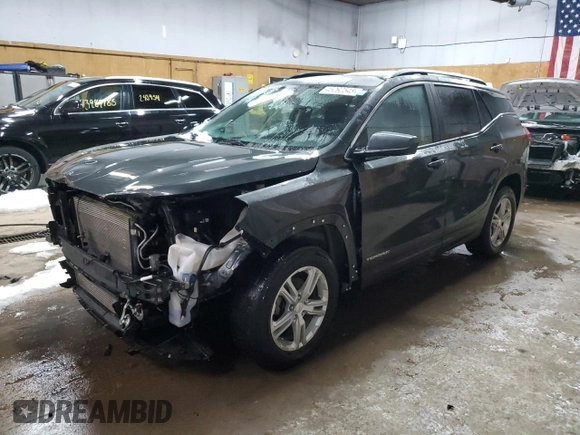 2021 GMC Terrain SLE with VIN 3GKALTEV1ML356410, listed as a Copart auction lot 45262545 with 48,847 mi miles and Salvage Title. Bid and sale history available at carsss.com. Image 1.